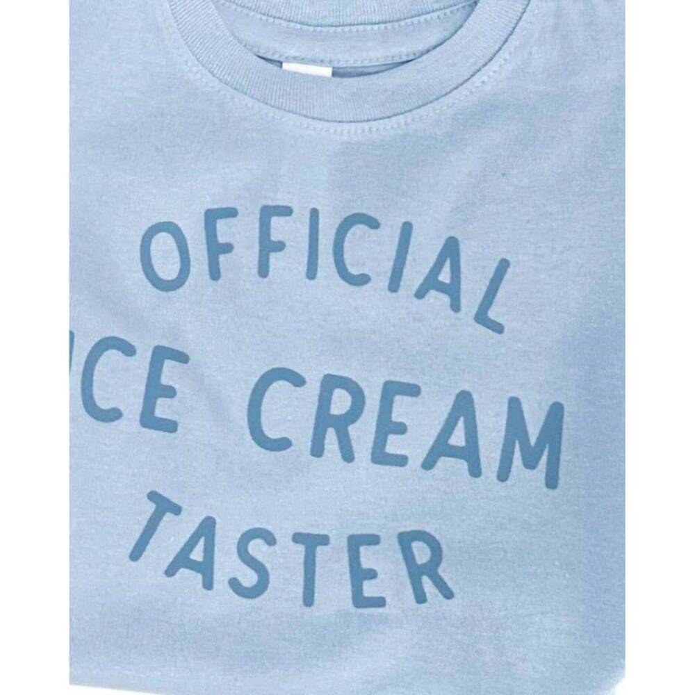 NEW THE WISHING ELEPHANT kid's official ice cream taster tee in blue